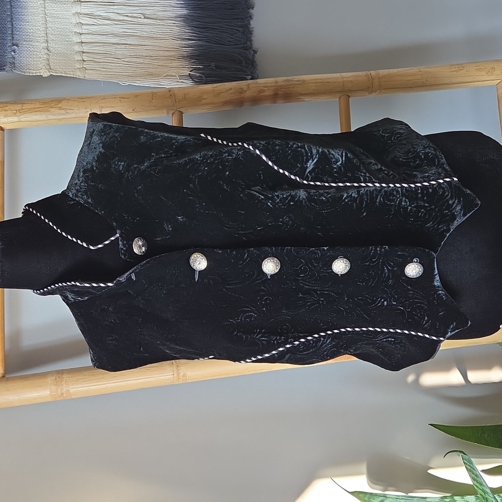 Vintage Hobby Horse Paisley Velvet Western Themed Vest